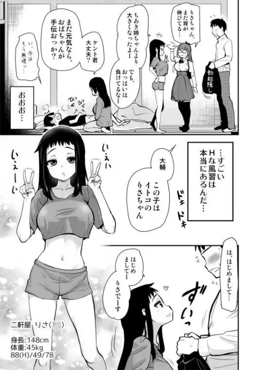 Hな風習がある義母の田舎で、初対面の従妹とHする話。(d_328142)ページ003