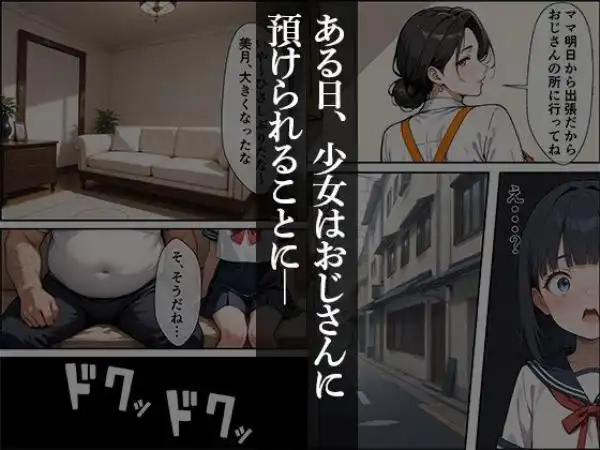 キモデブおじさんに預けられたつるぺた姪っ子がめちゃくちゃ種付けされた話【美月編】(d_524154)ページ001