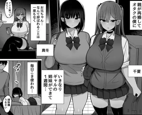 いきなりギャル姉妹～親の再婚でデキたギャル姉妹にチンポ貸す話(d_704443)ページ001