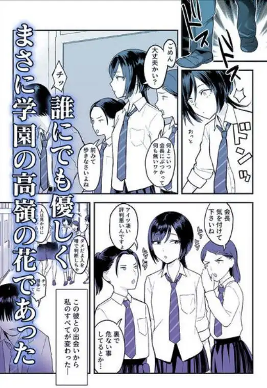 陰キャな俺だけが知っている生徒会長の裏側。～隠れ巨乳の先輩が快楽に屈服して堕ちるまで～(d_709018)ページ004