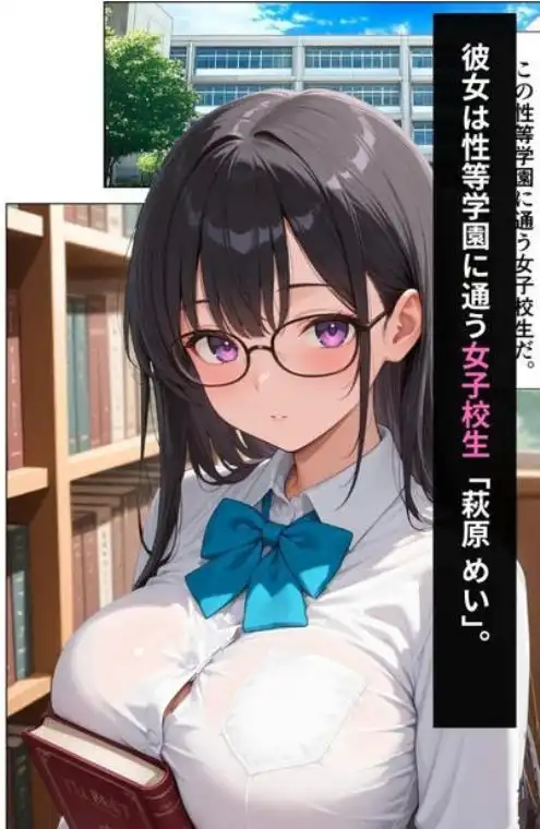 大人しい巨乳図書委員長に中出しセックスし快楽堕ちさせた話(d_815358)ページ001